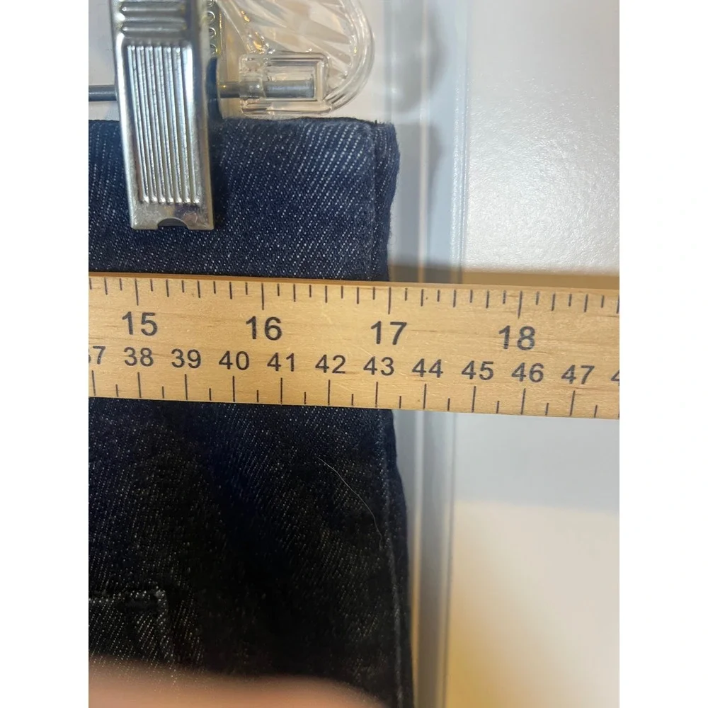 SPANX‎ Women Denim Flare Pants Front Seam Indigo Blue XL